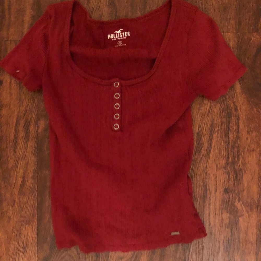 Hollister red small shirt